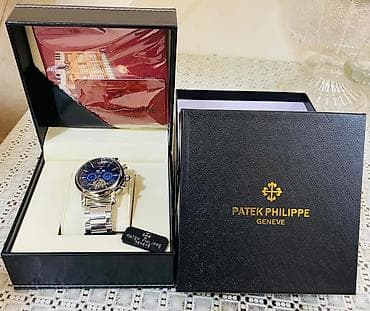 Аксессуары: Наручные часы, Patek Phillipe, цвет - Голубой — 1