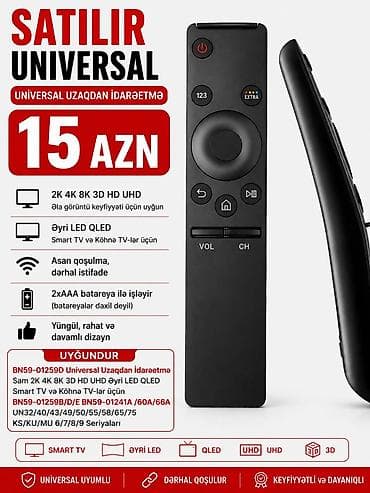 Universal Uzaqdan İdarəetmə – BN59-01259D/D/E BN59-01241A/60A/66A lalafo.az -da Universal Uzaqdan İdarəetmə – BN59-01259D/D/E BN59-01241A/60A/66A