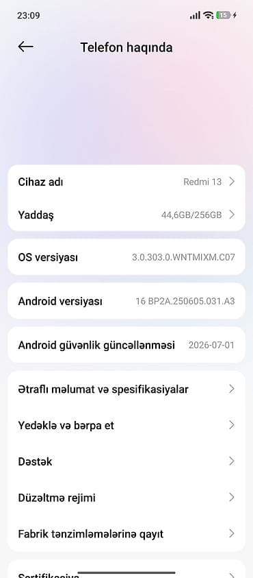 mini 7 ipad: Redmi 13, 256 GB — 2