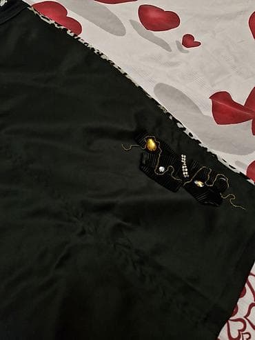 Qadın geyim dəsti – leopar printli bluz və qara ətək - Dəst: 2 parça