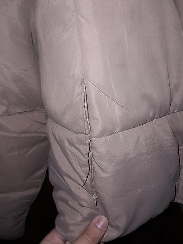Kurtkalar: Bej rəngli qışlıq puf şişmə qadın gödəkçə - Material: yüngül, suya — 6
