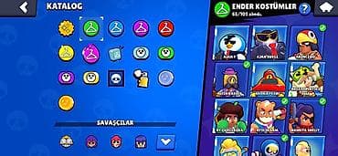 qızıl eşyaları: Brawl Stars hesabı – yüksək səviyyəli profil - Kupa yolu: 37.484 - — 4