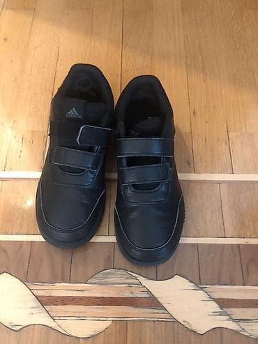 Bayram kostyumları: Original!! Adidas uşaq idman ayaqqabısı - Rəng: tam qara - Bağlanma — 3