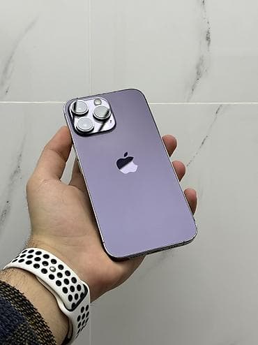 IPhone 14 Pro Max, 128 GB, Deep Purple, Zəmanət, Simsiz şarj, Face ID