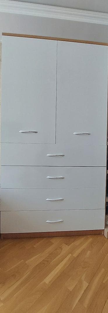 2 qapılı, Siyirməli, Ağ, Taxta, Açılan, Düz dolab