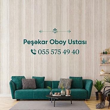 Peşəkar oboy (divar kağızı) çəkilməsi xidməti - Mənzillər, ofislər