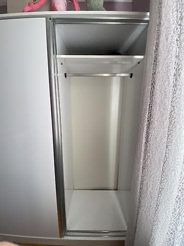 qardırob: 2 qapılı, Ağ, Digər material, Kupe, Düz dolab — 3