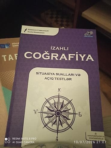 hedef testleri: Məhsul: “İzahlı Coğrafiya – Situasiya sualları və açıq testlər” kitabı — 1