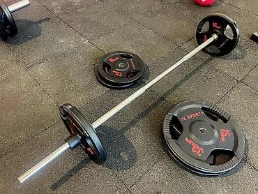 TA SPORTS ştanq və disk dəsti qantellər çəki daşları 1kq-3.5 man. qrif — 1