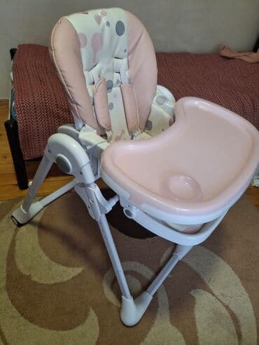 стол и стулья для дачи: Uşaq yemək kreslosu - Rəng: açıq çəhrayı/əjdaha naxışlı krem - Geniş — 4