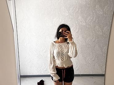 bot 38: H&M Divided brendi qadın bluzu - Rəng: krem/ivory - Model: boho — 3