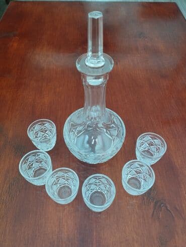 бутыль 12 литров: Xrustal içki dəsti - Komlekt: 1 ədəd karaf + 6 ədəd stəkan - — 1