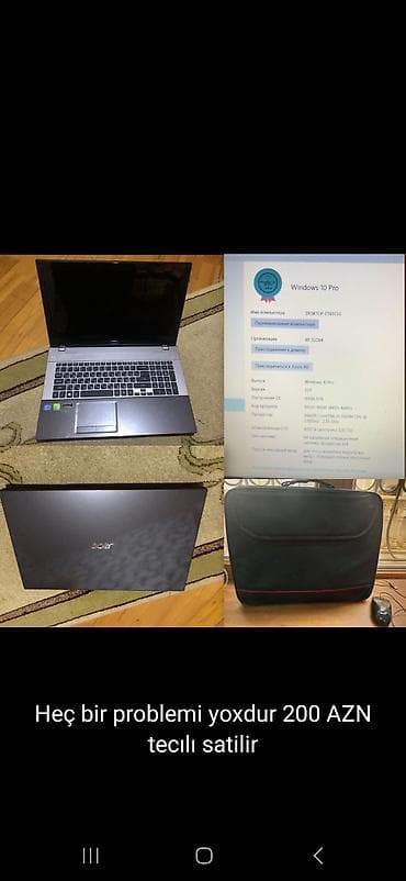 Acer noutbuk - Model: Acer (15.6" ekran) - Əməliyyat sistemi: Windows