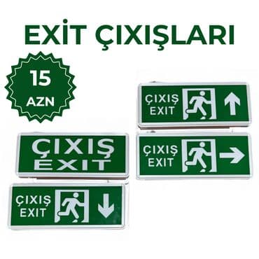 EXİT ÇIXIŞ LÖVHƏLƏRİ SAĞ/SOL, YUXARI, AŞAĞI, SADƏ EXİTLƏR Hər