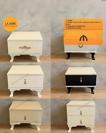 LA MiNi tək və iki çəkməcəli tumbalar - Dizayn: lakonik və