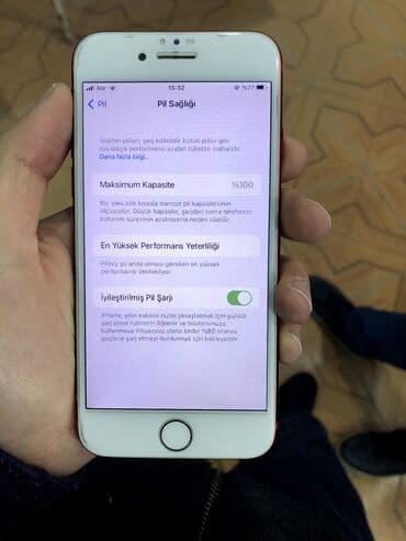 iphone adaptırı: IPhone 7, 128 GB, Qırmızı, Barmaq izi — 4