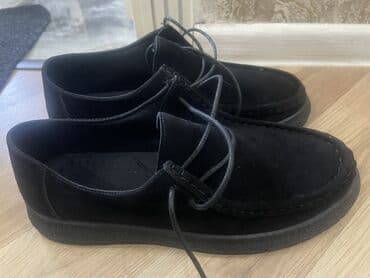 Женская обувь: Qara rəngli kişi mokasin-tipli ayaqqabı - Üst material: süet (yumşaq — 1