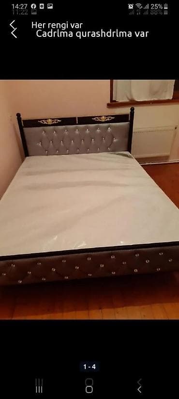 Yeni, İkinəfərlik çarpayı, Bazasız, Matras ilə, Siyirməsiz, Azərbaycan — 2