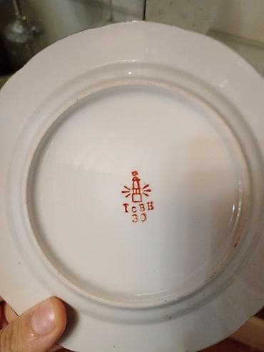 çay desdi: Çay dəsti, rəng - Ağ, Farfor, SSRİ — 2