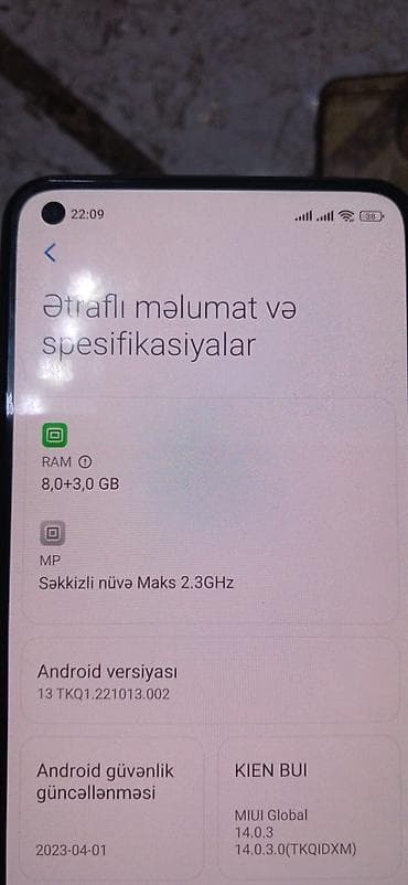 telefon naftalan: Xiaomi Mi 11 Lite, 128 GB, rəng - Qara, 
 İki sim kartlı — 4