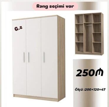 Açılan, 3 qapılı Düz dolab, Qarderob, paltar dolabı lalafo.az -da Açılan, 3 qapılı Düz dolab, Qarderob, paltar dolabı