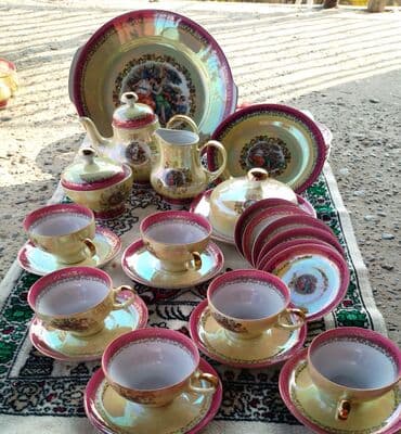 luminark qab: Çay dəsti, rəng - Bej, Keramika, Madonna, 6 nəfərlik, Almaniya — 2