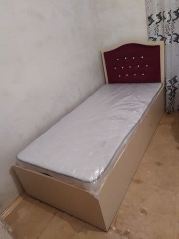 qosa carpayi: Yeni, Təknəfərlik çarpayı, Bazalı, Matras ilə, Siyirməsiz, Azərbaycan — 8