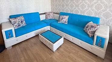 pufik divan: Künc divan, İşlənmiş, Açılan, Bazalı — 1