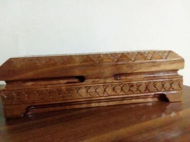 Məişət kimyəvi maddələri: Taxta oyma qələm dəsti - Material: Tam ağacdan hazırlanmış, əl oyma — 5