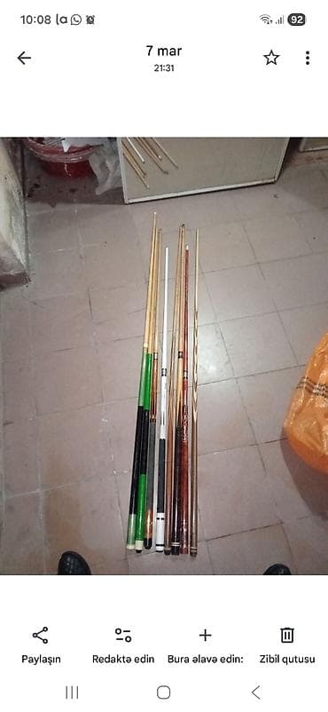 bilyard kiyi: Bilyard taco dəsti - Dəst: şəkillərdə gördüyünüz kimi bir neçə ədəd — 3