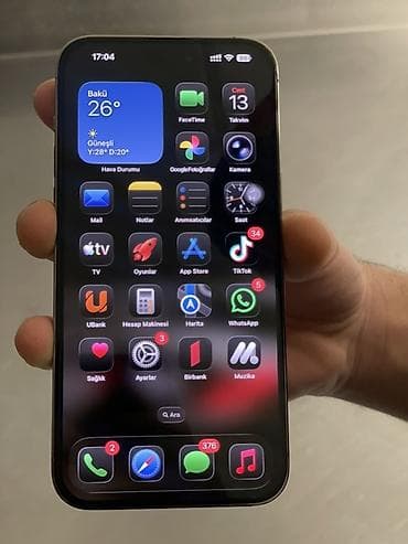 macbook pro 17: IPhone 14 Pro Max, 128 GB, Qızılı, Face ID — 7