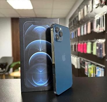 honur telfonu: IPhone 12 Pro Max, 128 GB, Göy, Zəmanət, Simsiz şarj, Face ID — 2