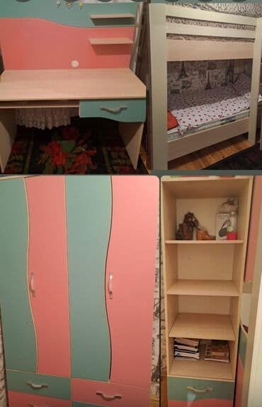 двухъярусная кровать для мальчика: Для девочки, Б/у, Кровать — 1