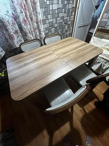 demir stolar: Embawood istehsalı yemək dəsti – masa + 4 oturacaq - Model: 4598 — 1