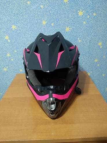 motolar: Motosiklet kaskı – off-road/full-face tipli - Rəng: mat qara üzərində — 4