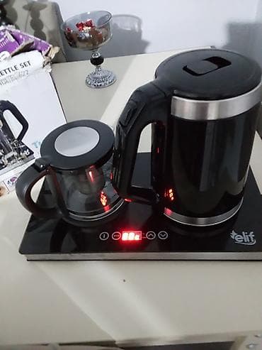 ayfon5 es: Elif Tea Tray Kettle Set – elektrikli çay dəsti Íşlenmeyib yenidir — 1