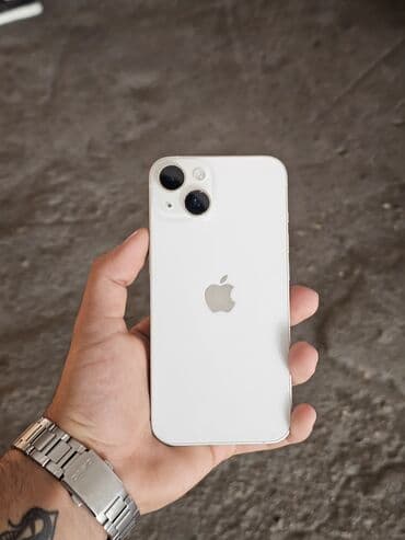 IPhone 14, 128 GB, Starlight, Simsiz şarj, Face ID, Sənədlərlə