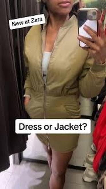 ZARA devetüyü rəngli, uzunqol bomber don. Ön hissədən fermuarla
