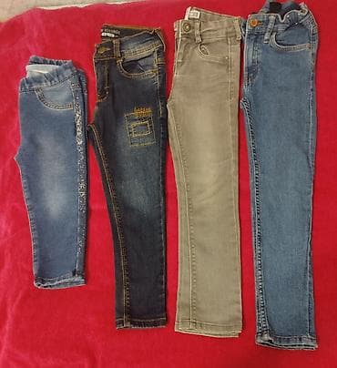Джинсы и брюки: Uşaq cins şalvarları dəsti - Ümumi say: 12 ədəd - Növlər: dar/skinny — 3