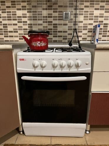 Кухонные вытяжки: Плита Газовая, Отдельностоящая, 4 конфорки, Б/у — 1