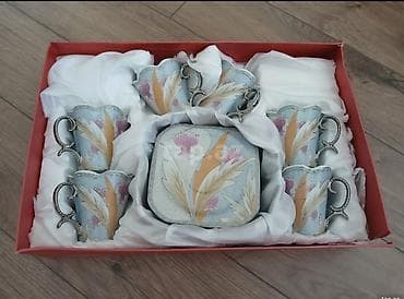 Çay dəsti, rəng - Mavi, Keramika