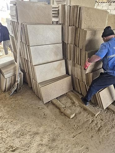 sade darvaza sekilleri: Təbii daş üzlük plitələri - Material: Qumdaşı (təbii daş), açıq — 2