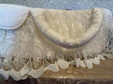 расчески для новорожденных: Uşaqlar üçün beşik, zərif güllü naxışlarla bəzədilib. Yüngül və — 1