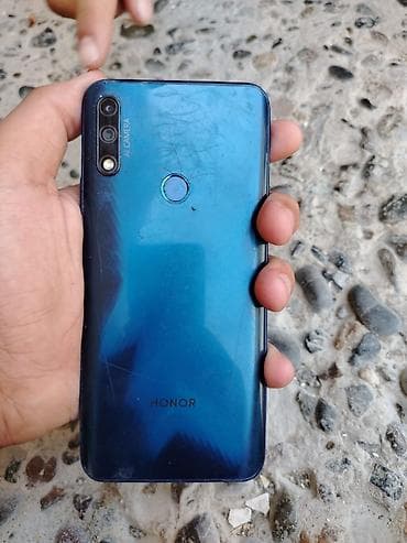 honor matrix: Honor 9X, 128 GB, rəng - Mavi, Barmaq izi — 3