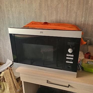 Mikrodalğalı soba AEG, Quraşdırılan, Mikrodalğalar ilə, rəng - Gümüşü