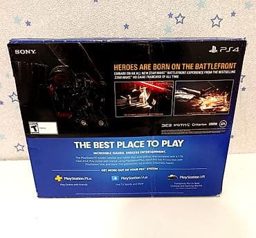 pleystein 4 pro: Şəkildəki PS4 slim 1000gb qutuda, təzə kimi plombu üzərində, ideal — 3