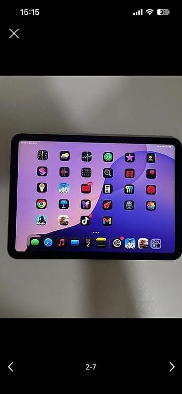Apple iPad: Apple iPad A16 11Inch. Bir neçə ay əvvəl alınıb, 2-3 gündən bir — 2
