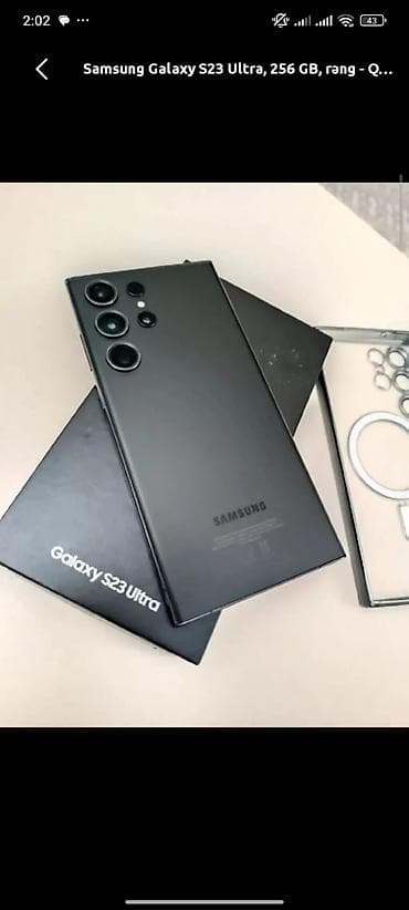 Samsung Galaxy S23 Ultra, 256 GB, rəng - Qara, Simsiz şarj lalafo.az -da Samsung Galaxy S23 Ultra, 256 GB, rəng - Qara, Simsiz şarj