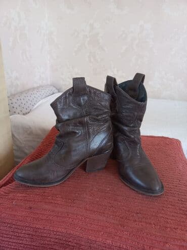 iş botinkaları: Ölçü: 37, rəng - Qəhvəyi, İşlənmiş — 2