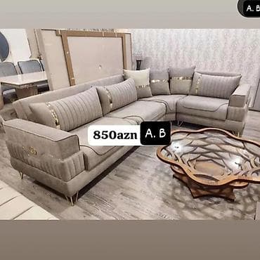 taxta stul stol: Künc divan dəstləri – şok endirimlərlə Model 1: - Rəng: tünd boz - — 7